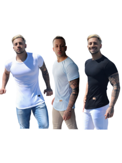 Pack X3 Remerones Hombre Entallados Long Slim Fit en internet