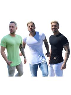 Pack X3 Remerones Hombre Entallados Long Slim Fit - comprar online