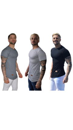 Imagen de Pack X3 Remerones Hombre Entallados Long Slim Fit