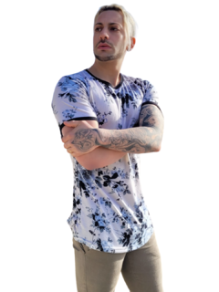 Remeron Hombre Entallado Long Fit Floreada Curvo Slim Remera