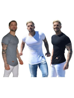 Pack X3 Remerones Hombre Entallados Long Slim Fit