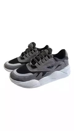 Zapatillas Anbasties Botitas Hombre Reforzada Urbanas Plataforma Suela GRIS