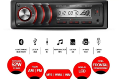 Estereo Para Auto Kit Reproductor Digital Multimedia + Parlantes BT USB Crown Mustang - tienda online