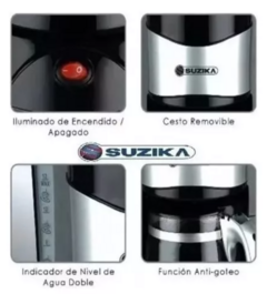 Cafetera De Filtro Semi Automatica Para 12 Tazas Suzika - tienda online