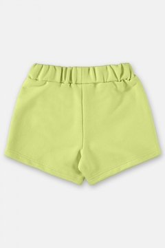 Short-saia infantil em moletom verde limão - comprar online