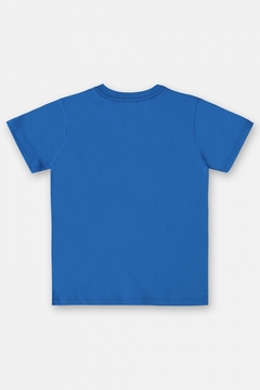 Camiseta infantil manga curta azul - comprar online