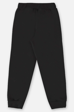 Calça infantil em moletom preto - comprar online