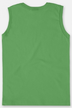 Camiseta infantil regata verde - comprar online