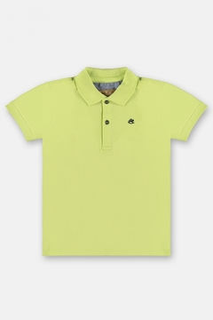 Camisa polo infantil verde limão