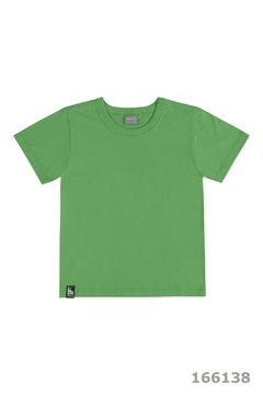 Camiseta infantil manga curta verde- Quimby