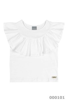 Blusa infantil sem manga branco especial