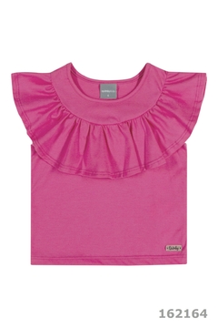 Blusa infantil sem manga pink