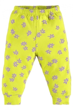 Conjunto infantil blusão moletom e calça molecotton floral na internet