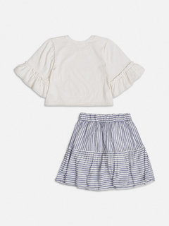 Conjunto infantil blusa e saia cereja - comprar online