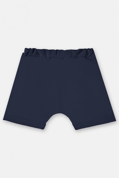 Short bebê em moletom azul escuro - comprar online