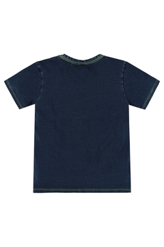 Camiseta manga curta em malha indigo- Up baby - comprar online