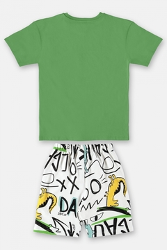 Conjunto infantil camiseta e bermuda dino - comprar online