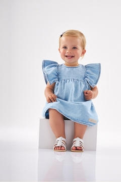 Vestido infantil jeans com elastano - comprar online