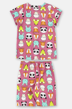 Pijama infantil blusa e bermuda em suedine - comprar online