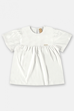 Blusa infantil manga curta branco