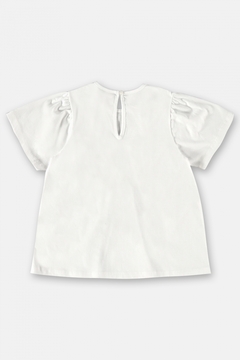 Blusa infantil manga curta branco - comprar online