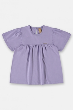 Blusa infantil manga curta lavanda