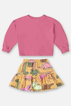 Conjunto blusão e saia molecotton e short cotton - comprar online