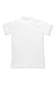 Camisa polo manga curta em suedine Branco- Up baby - comprar online