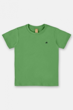 Camiseta infantil manga curta verde