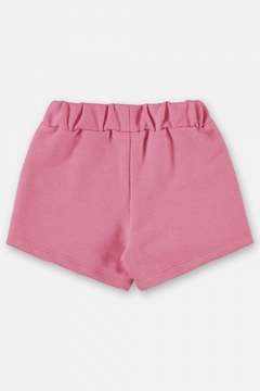 Short-saia infantil em moletom rosa flúor - comprar online