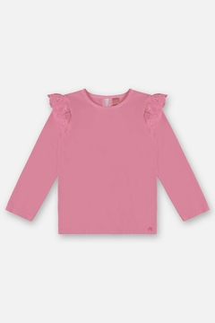 Blusa infantil manga longa em meia malha