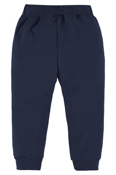 Calça infantil em moletom azul escuro - comprar online