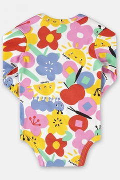 Body bebê manga longa floral - comprar online