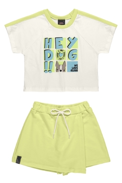 Conjunto blusa malha e shorts/saia - Quimby