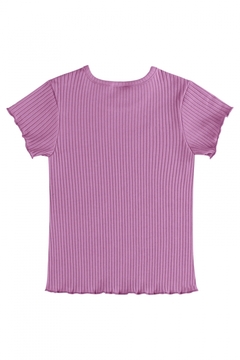 Blusa Infantil manga curta lilás neon - comprar online