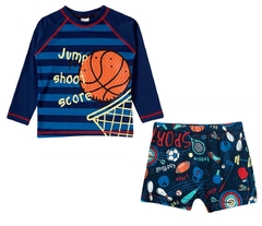 Conjunto de praia infantil sports com proteção - Tip Top