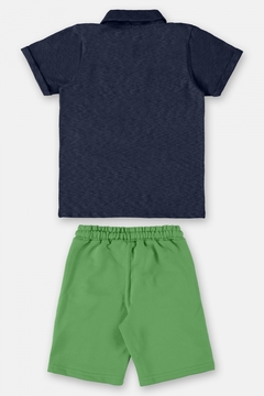 Conjunto infantil camisa polo e bermuda - comprar online