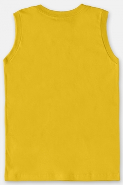 Camiseta infantil regata amarelo - comprar online