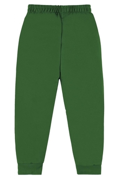 Calça infantil em moletom verde - comprar online