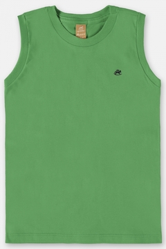 Camiseta infantil regata verde