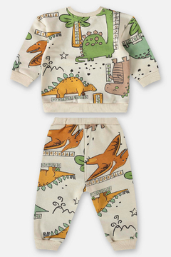 Conjunto blusão e calça em moletom dino - comprar online