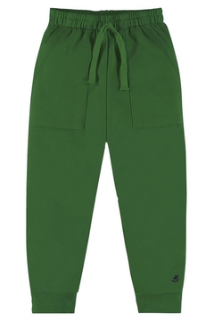 Calça infantil em moletom verde