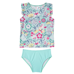 Conjunto floral com proteção UV FPS 50+ - Tip Top