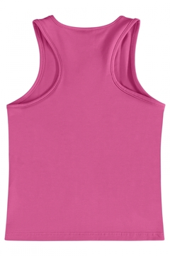 Blusa infantil sem manga pink flúor - comprar online