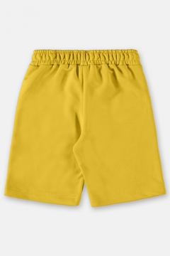 Bermuda infantil em moletom amarelo escuro - comprar online