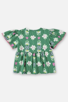 Blusa floral em cotton - comprar online