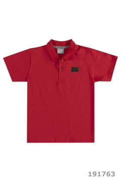 Camisa polo infantil vermelho - Quimby