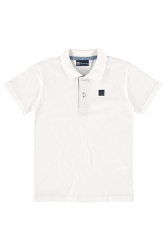 Camisa polo infantil branco - Quimby