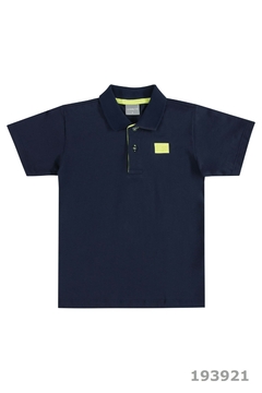 Camisa polo infantil azul marinho - Quimby