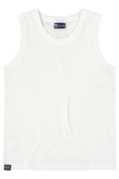 Camiseta infantil regata branco - Quimby